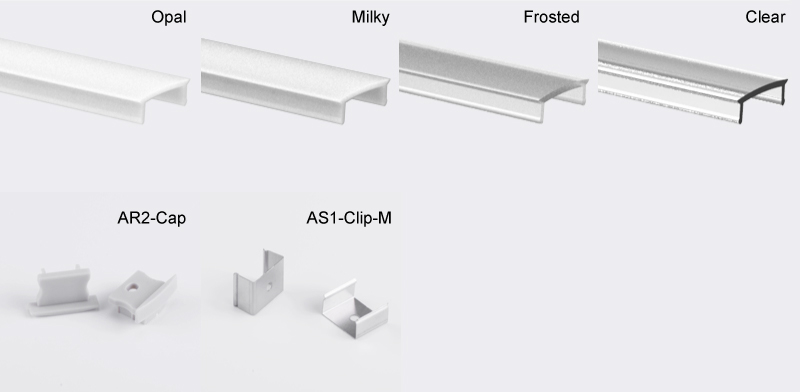 Recessed aluminum led profile