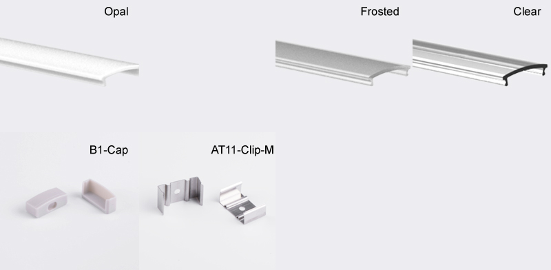 Slim surface mounted flexible led profile