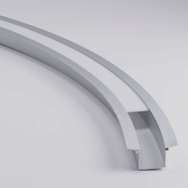 Recessed curved led profile
