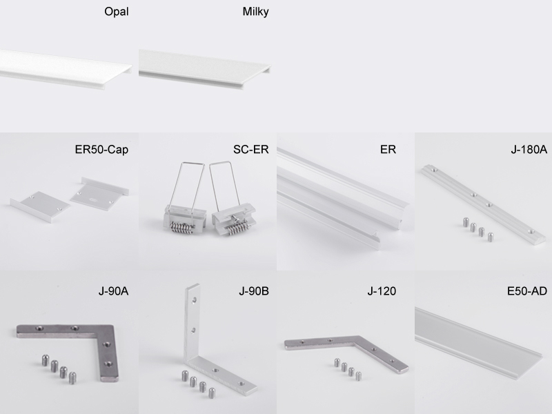 Wide recessed led extrusion profile