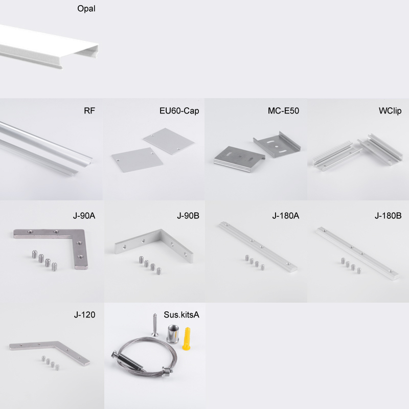 Wide surface & suspended square led profile