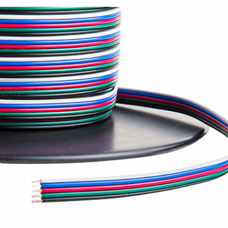 Vijf geleider RGB + W Power Wire, RGBW-5Wire
