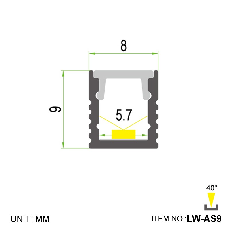 AS9 Slim 8*9mm