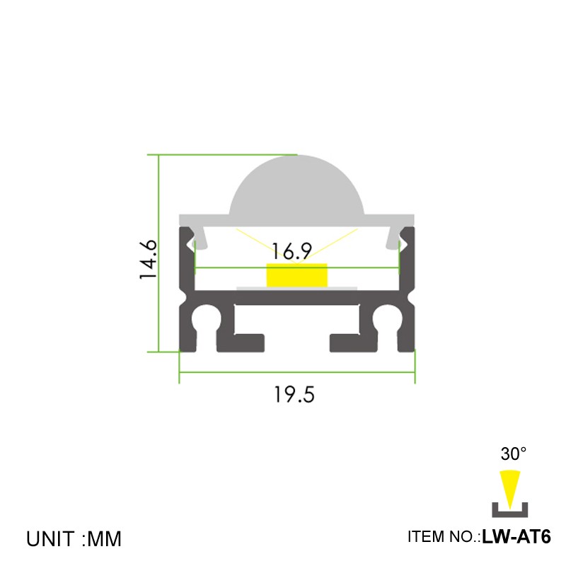 עדשה AT6 30° 19.5x14.6 מ