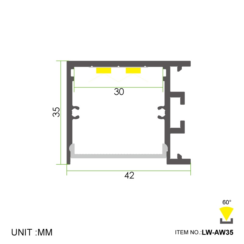 AW35 Wall 42x35mm