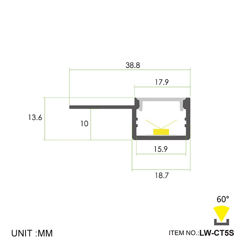 CT5S Trimless 38,8x13,6 mm