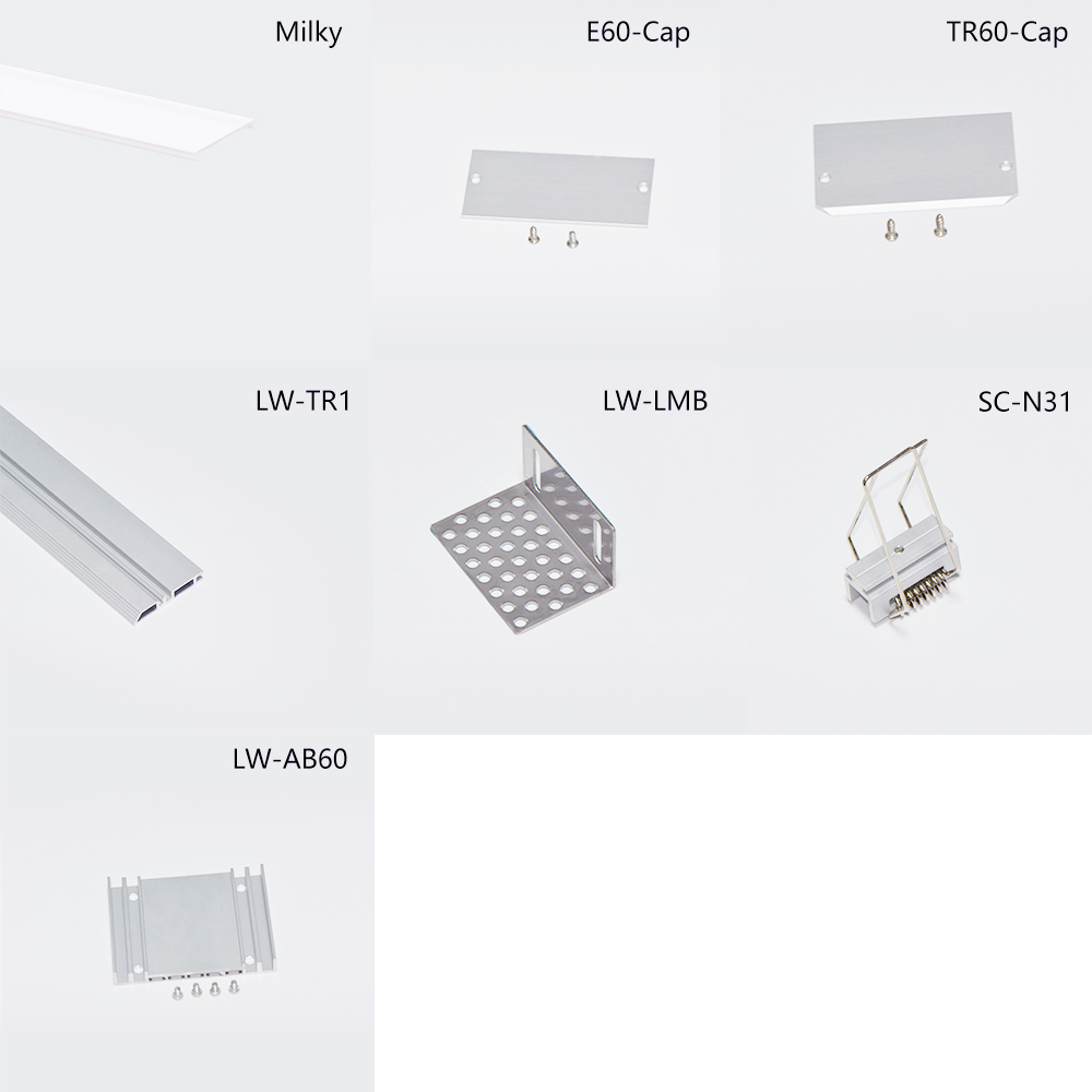 Trimless led profile for gypsum ceiling
