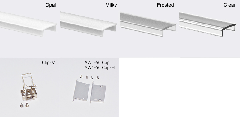 Indirect LED Linear recessed ceiling light strip profile