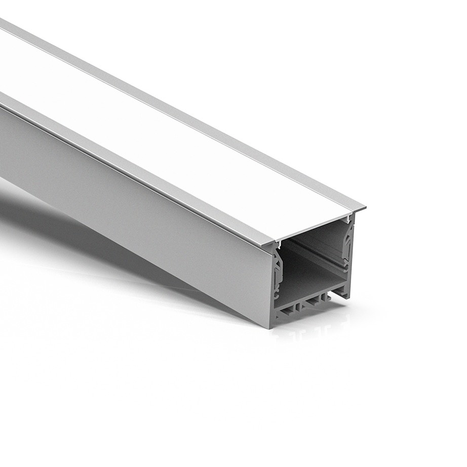 Supply ER50 50mm wide recessed led extrusion profile 64x45mm Factory ...