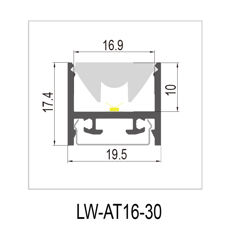 פרופיל עדשה AT16-30° 19.5x17.35 מ
