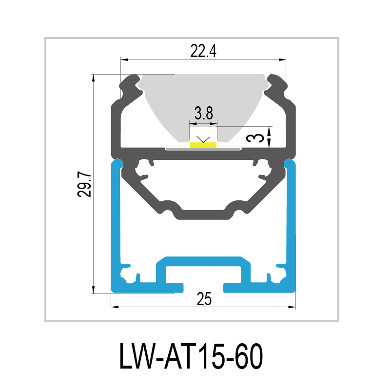 AT15-60 Verstelbaar 25x29,7 mm