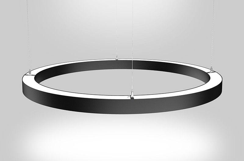 Perfil de aluminio LED con curva de flexión C50S de 50 mm