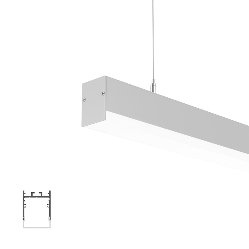 WU35 Neliönmuotoinen LED-profiili 35x47,5 mm