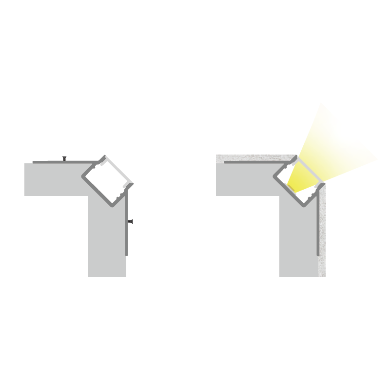 פינה חיצונית שקועה CT7 55.6x23.7 מ