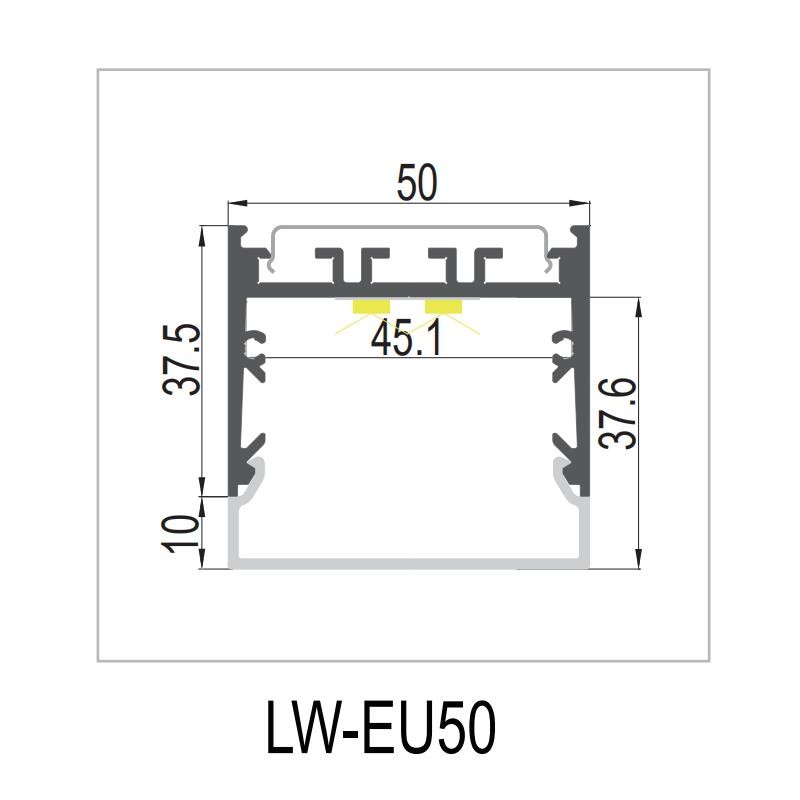 EU50 50 mm de ancho 50 x 47,5 mm