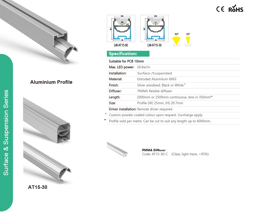 Adjustable aluminum profile base for versatile use