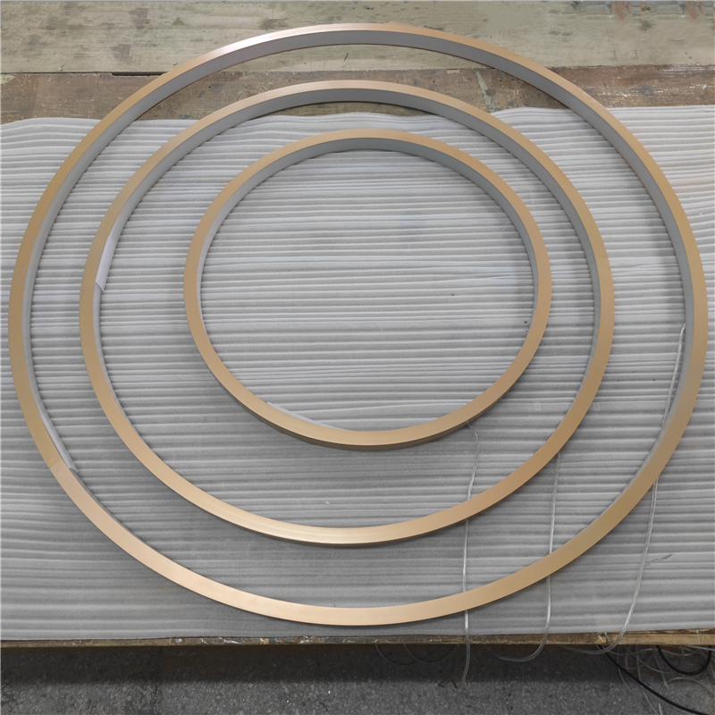 CS35 Gold Inward Circular Led Profiles