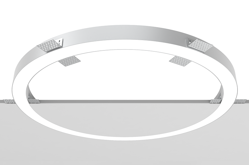 Luminarias LED curvas sin marco CT50 de 50 mm