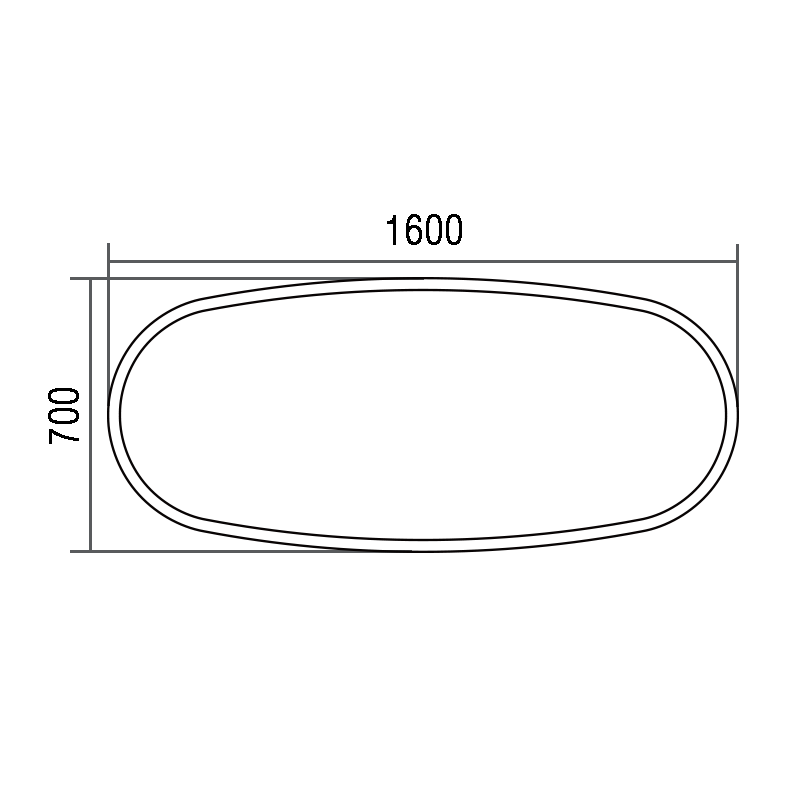 CS35 Silver Inward Oval Profile