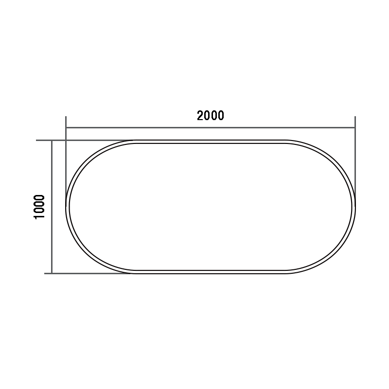 C25 Rectangle with Rounded Corners Profile