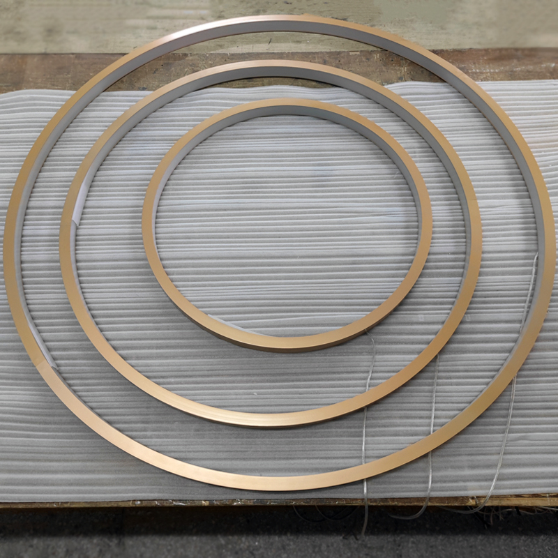 CS35 זהב פרופילי לד מעגליים פנימה