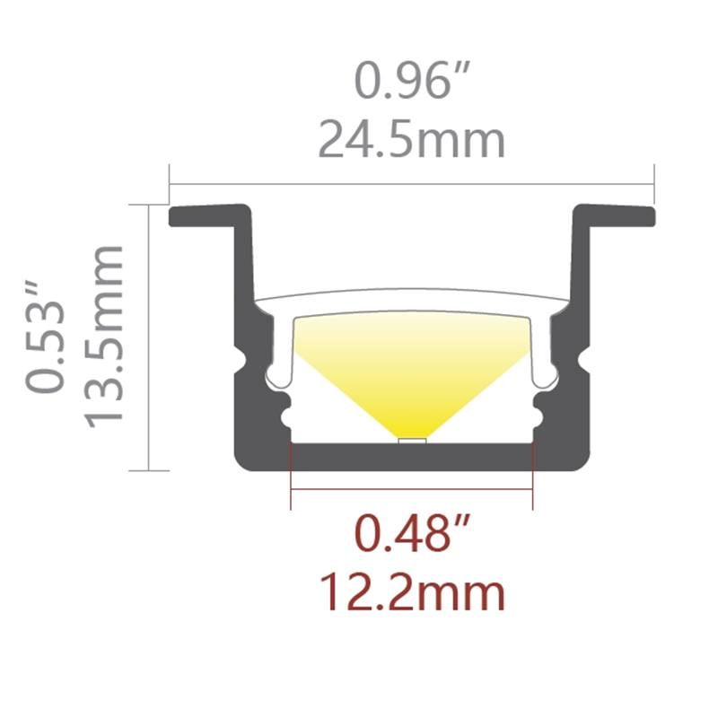 ARD1 Recessed 24.5x13.5mm