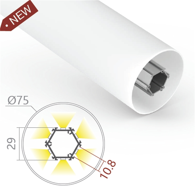 Buis met een rond profiel van 75 mm