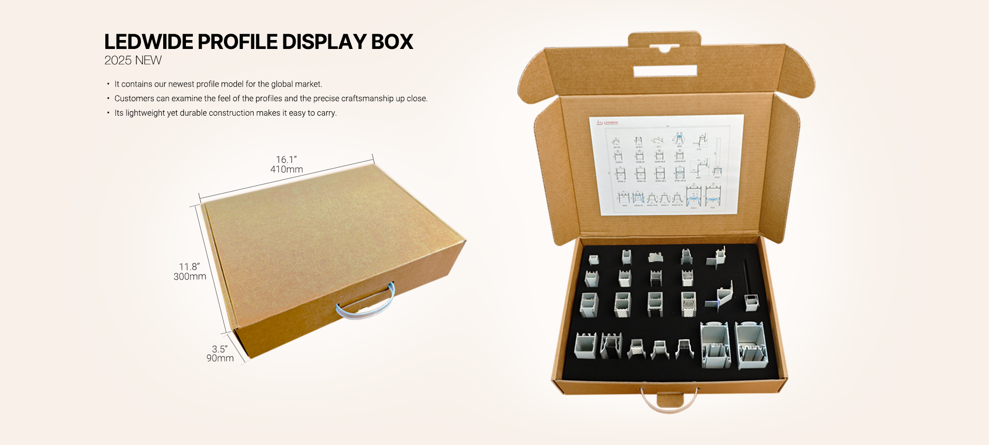 LEDWIDE PROFIL DISPLAYBOKS 2025