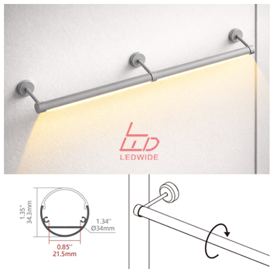 led profile rotatable