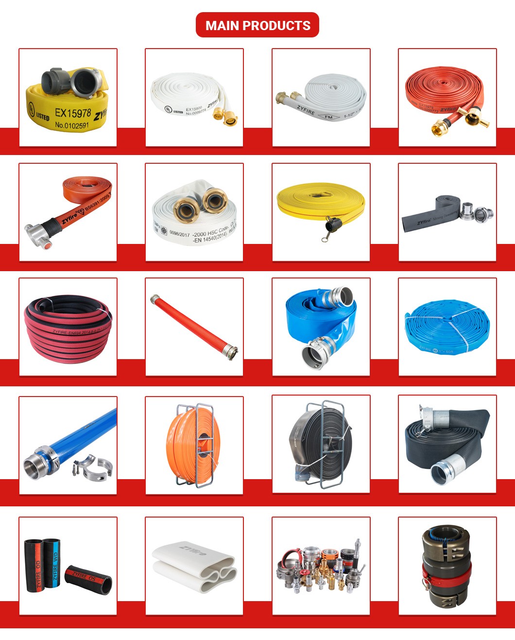 Agricultural Hose, Mining Dewatering Hose, Industrial Hose Suppliers -  ZYfire Hose Corporation