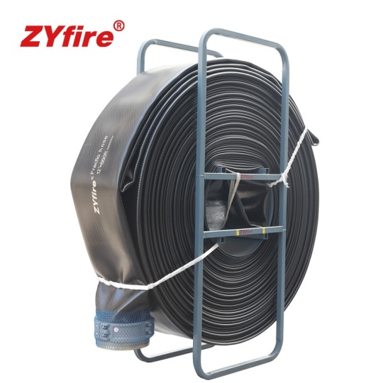 FIRE HOSE SYSTEMS WITH LAY-FLAT HOSE