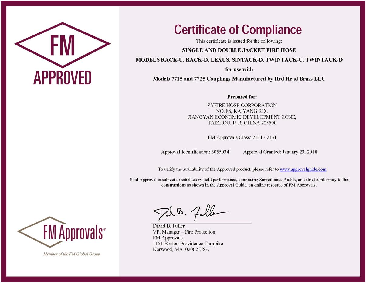 FM certificate