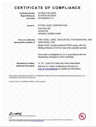 Chứng chỉ UL-19 28-65