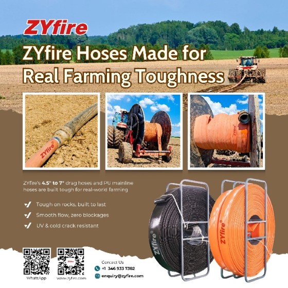 Massimizza l'efficienza questo autunno con i tubi agricoli ad alta resistenza di ZYfire: disponibili in magazzino e pronti per la consegna immediata!