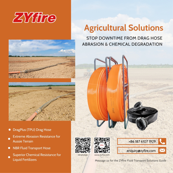 ZYfire: Người bạn đồng hành tối ưu cho nông nghiệp Úc – Độ bền vượt trội trong các giải pháp ống NBR và ống kéo.