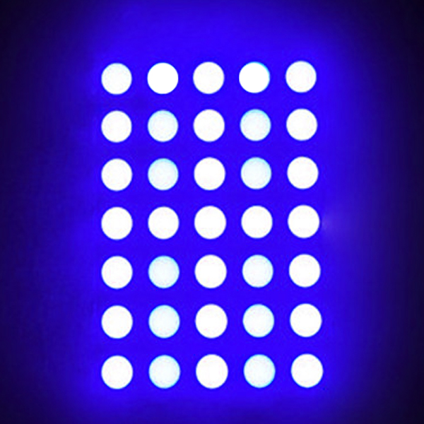 blue 5x7 dot matrix