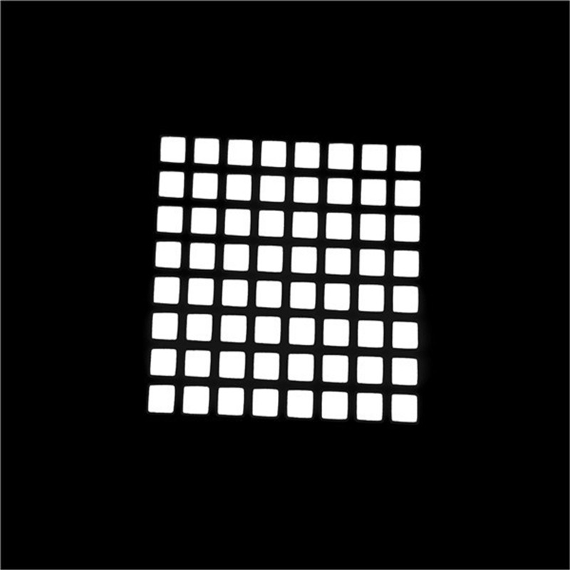 white square 8x8 dot matrix