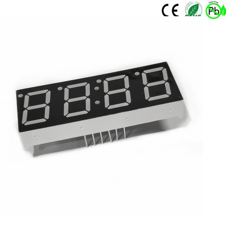 white color 0.5 inch 4 digit 7 segment led display
