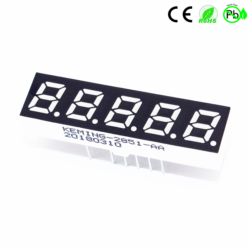 China 0.28 Inch Digital LED Display 5 Digit 7 Segment LED Display anode