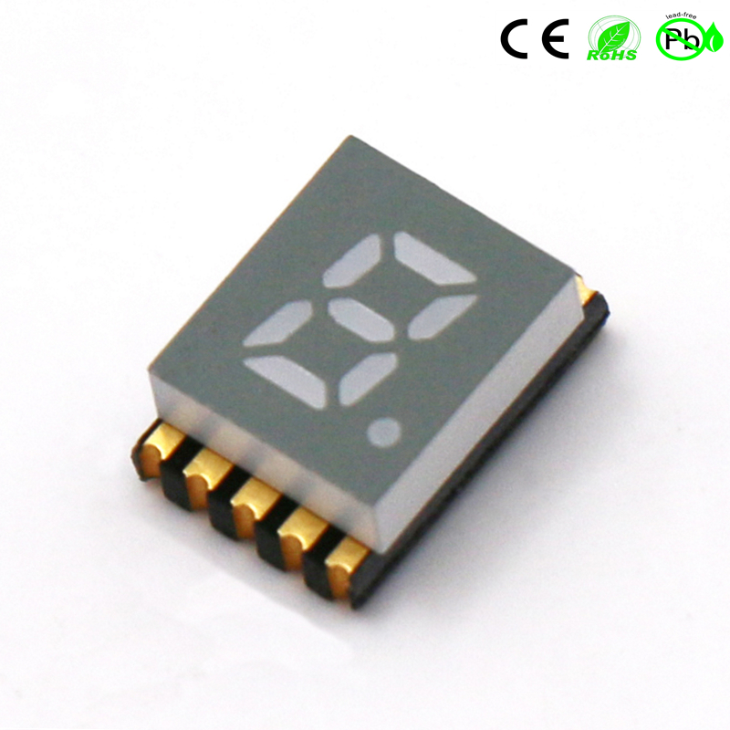 Perangkat yang Dipasang di Permukaan Mini Tipis 0.2 Inch Single Digit SMD 7 Segmen SMD LED Display