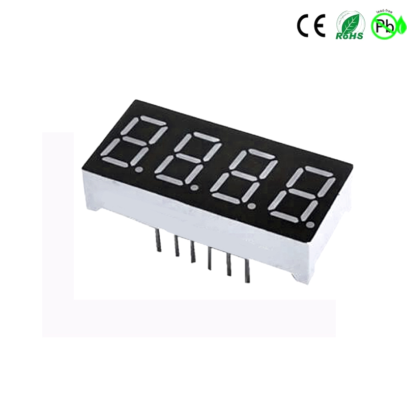 0.36 inch 4 digit 7 segment led display white color