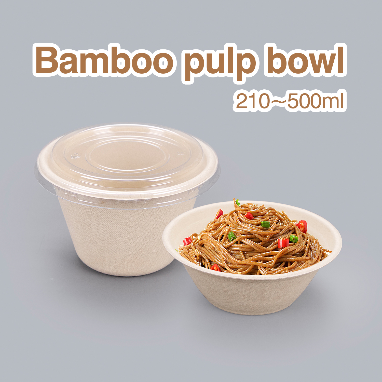 Disposable paper bowl, bamboo pulp pulp bowl, salad bowl, snack dessert bowl, party picnic bowl