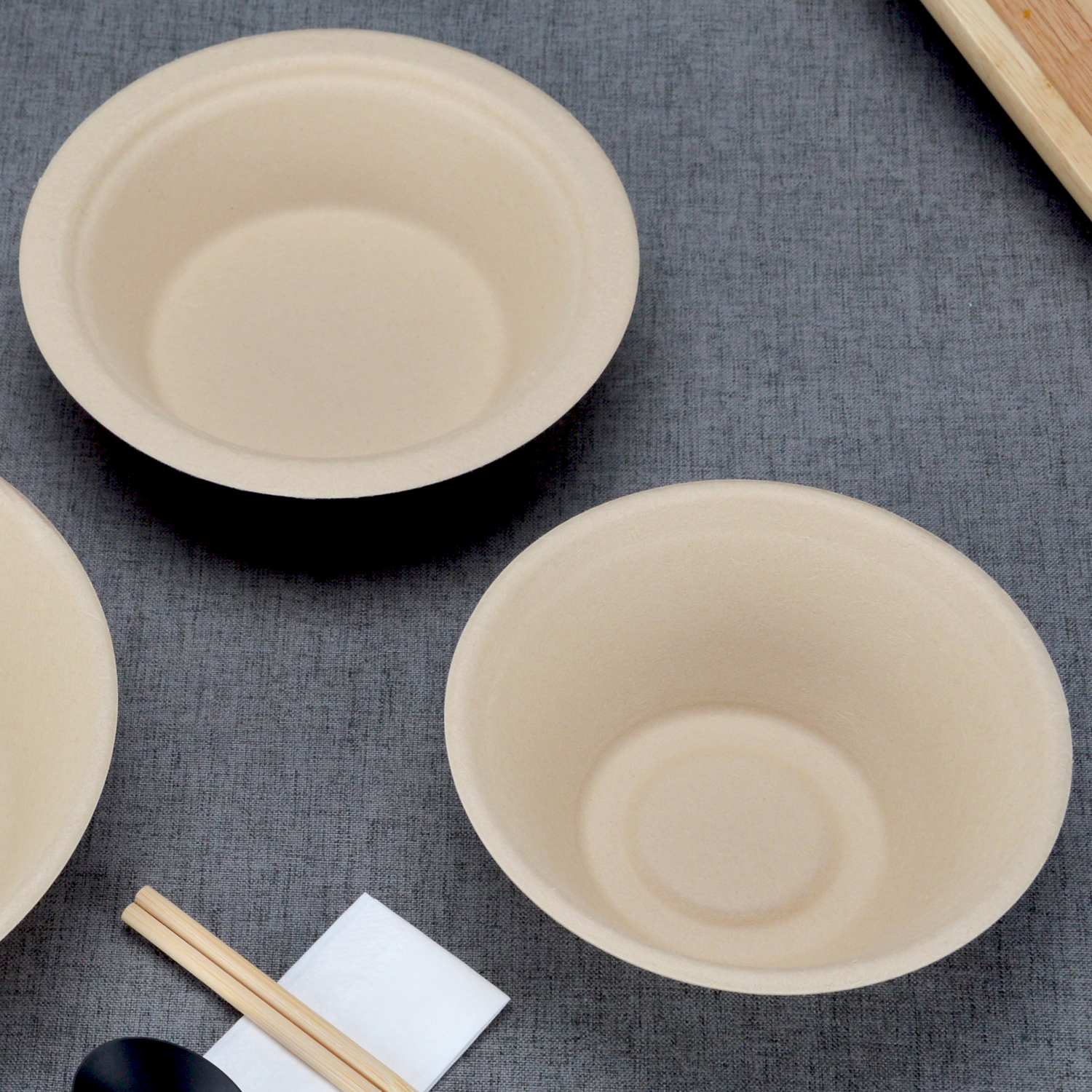 Disposable paper bowl, bamboo pulp pulp bowl, salad bowl, snack dessert bowl, party picnic bowl
