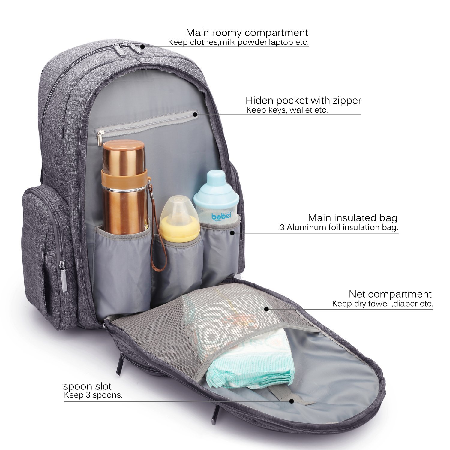 backpack with insulated pocket