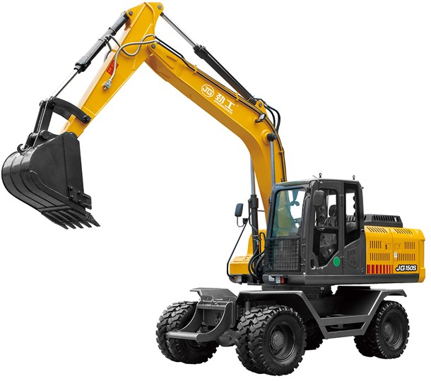 14 Ton 15Ton Wheel Excavator Hydraulically Driven Bucket Earthmoving Machinery