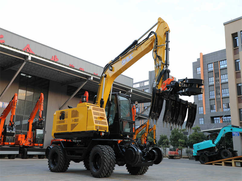 JG180S ISO-Certified Wheeled Excavator Railway Sleeper Installation Machine with Multi-Functional Attachments