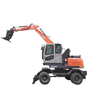 Excavadora forestal JG100Z de 10 toneladas con pinza hidráulica y rotación de 360 ​​grados certificada