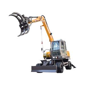 Equipamento de manuseio de toras Jg95z, escavadeira de rodas com garra de madeira industrial