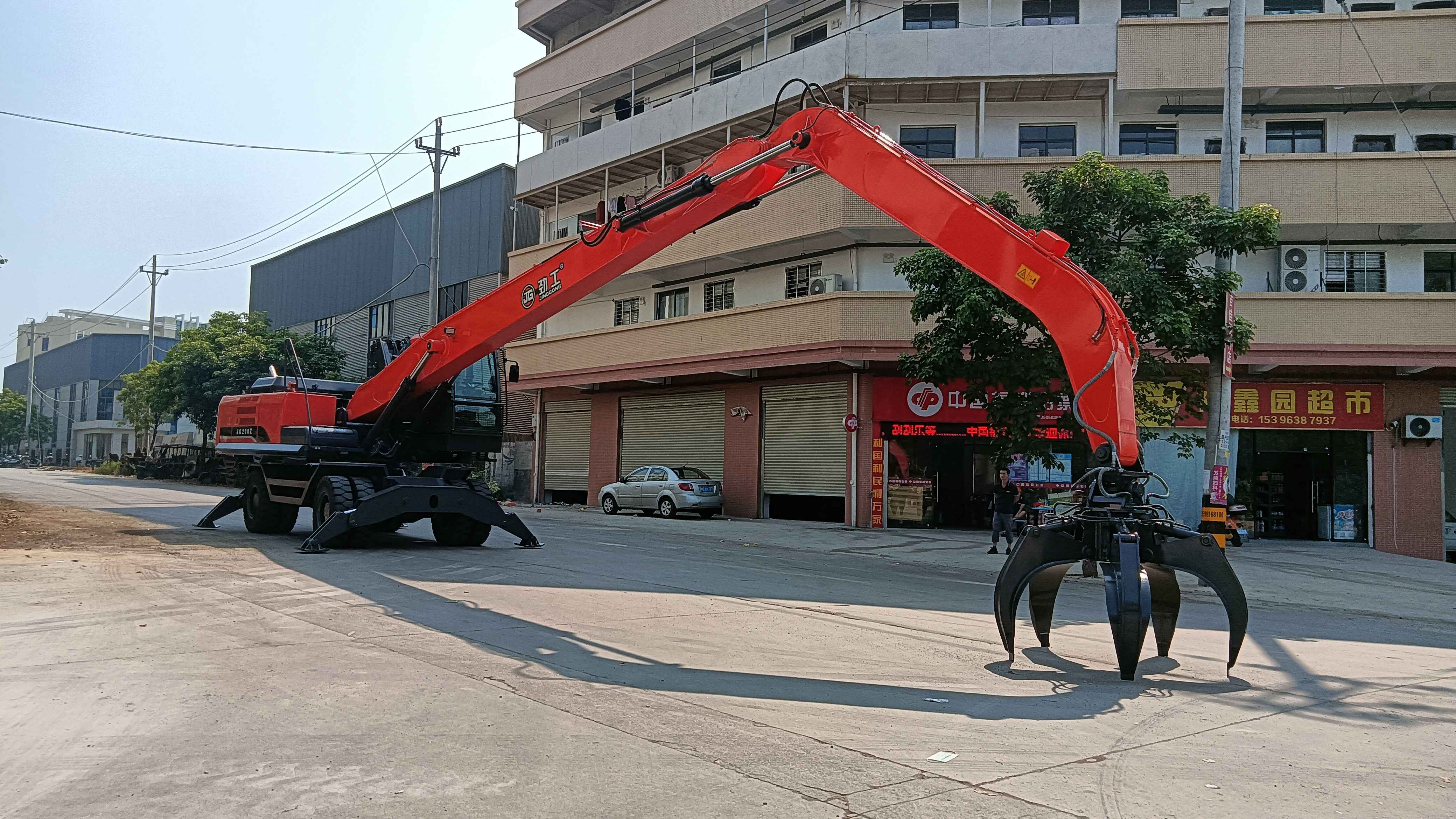 JG220Z 360° rotating scrap grab 22 tons heavy material handling machine