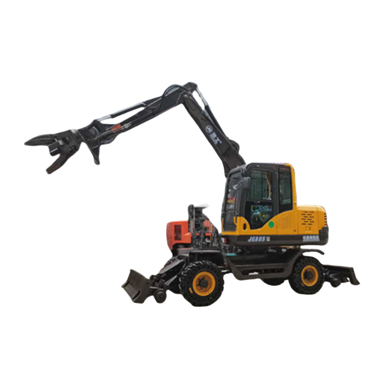JG150S multi-functional wheeled excavator railway sleepers replacement clamp